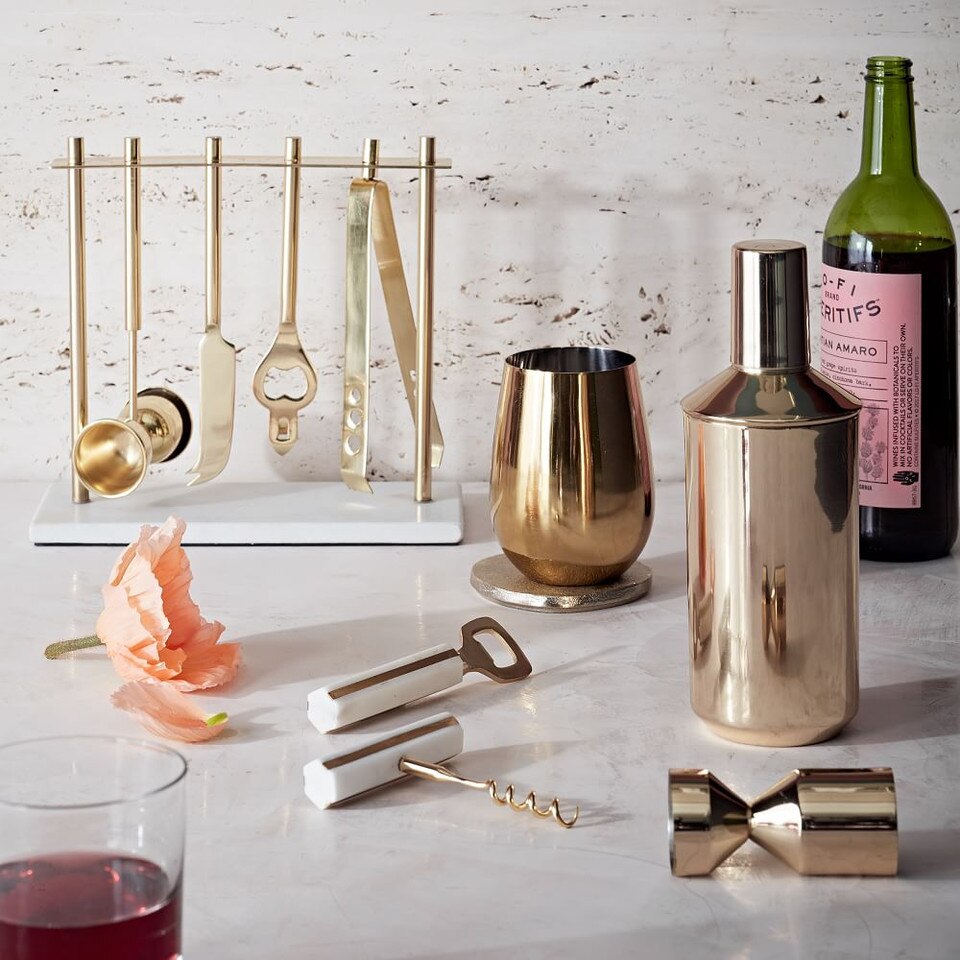 Deco Barware Collection Gold & Marble West Elm UK